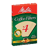 Melitta Coffee Filters #4 Cone Natural Brown Left Picture